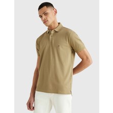 Tommy Hilfiger Tommy Hılfıger Erkek Marka Logolu Organik Pamuklu Polo Yakalı Kısa  Kollu Günlük Kullanıma Uygun Şık Görünümlü Kahverengi- Polo Yaka T-Shirt MW0MW17770 Gxr