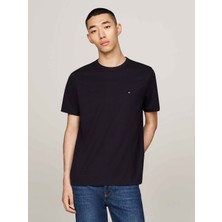 Tommy Hilfiger Tommy Hılfıger Erkek Marka Logolu Günlük Kullanıma Uygun Lacivert T-Shirt MW0MW37313 Dw5