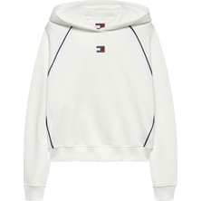 Tommy Hilfiger Tommy Hılfıger Kadın Marka Logolu Günlük Kullanıma Uygun Beyaz1 Sweatshirt DW0DW22544 Ybl
