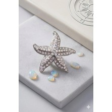 MentorAly Zirkon Taşlı Yonca Figürlü Şık Broş Yaka Iğnesi