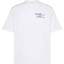 Calvin Klein Calvın Kleın Erkek Marka Logolu Günlük Kullanıma Uygun Beyaz T-Shirt LV04RE828G Yaf