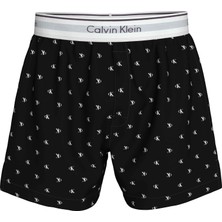 Calvin Klein Calvın Kleın Erkek Marka Logolu Beyaz Elastik Bantlı Siyah-Beyaz  Logolu Pijama LV00NM2831 Pcs