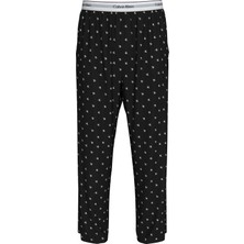 Calvin Klein Calvın Kleın Erkek Marka Logolu Elastik Bantlı Pamuklu Günlük Kullanıma Uygun Siyah-Beyaz  Logolu Pijama LV00NM2830 Pcs