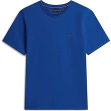 Tommy Hilfiger Tommy Hılfıger Erkek Marka Logolu Günlük Kullanıma Uygun Mavi T-Shirt MW0MW39995 C7F