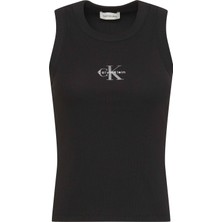 Calvin Klein Calvın Kleın Kadın Marka Logolu Günlük Kullanıma Uygun Siyah T-Shirt LV047E200G Ub1