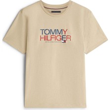 Tommy Hilfiger Tommy Hılfıger Erkek Marka Logolu Günlük Kullanıma Uygun Khaki T-Shirt MW0MW42369 Rbt