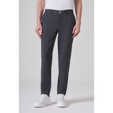 Morven  Erkek Lacivert Trend Slim Fit Lastikli Pantolon