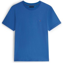Tommy Hilfiger Tommy Hılfıger Erkek Marka Logolu Günlük Kullanıma Uygun Galaktik Mavi T-Shirt MW0MW39995 C4U
