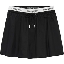 Tommy Hilfiger Tommy Hılfıger Kadın Marka Logolu Günlük Kullanıma Uygun Siyah Etek DW0DW22299 Bds