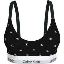 Calvin Klein Calvın Kleın Kadın Marka Logolu Günlük Kullanıma Uygun Siyah-Beyaz  Logolu Sütyen LV00QF8500 Pcs
