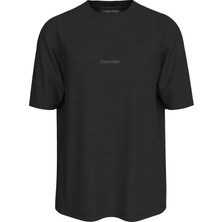Calvin Klein Calvın Kleın Erkek Marka Logolu Günlük Kullanıma Uygun Siyah T-Shirt LVGMS6K100 Ub1