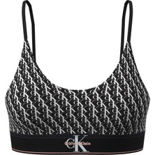 Calvin Klein Calvın Kleın Kadın Marka Logolu Günlük Kullanıma Uygun Siyah-Beyaz Sütyen LV00QF8814 2y1