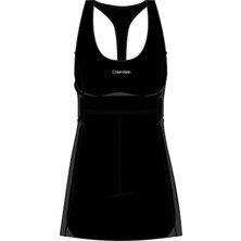 Calvin Klein Calvın Kleın Kadın Marka Logolu Günlük Kullanıma Uygun Siyah Elbise LVGWS6D903 Ub1