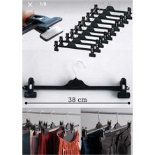 PremiumPort 10'lu Plastik Mandallı Pantolon ve Etek Askısı Seti