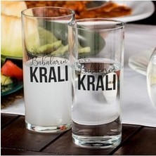 Adoz Shopping Babaların Kralı Tasarımlı Babalar Günü Hediyesi Rakı Kadehi Seti