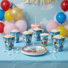 Umamiçe Paw Patrol Parti Seti – 8'li Mısır Kutusu + 8'li Tabak Bardak