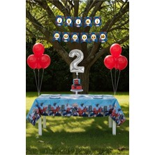 Umamiçe Örümcek Adam Temalı 2 Yaş Doğum Günü Parti Seti – Masa Örtüsü + Banner + Balonlar