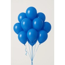 Umamiçe Metalik Mavi Parlak Renkli 20'li Balon