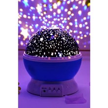 Calperia Dönen Yıldızlı Gökyüzü Projeksiyon Gece Lambası - Renkli Işık Efektli