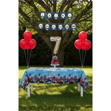 Umamiçe Örümcek Adam Temalı 7 Yaş Doğum Günü Parti Seti – Masa Örtüsü + Banner + Balonlar