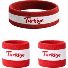 Vee Türkiye Milli Takım Havlu Bileklik + Saç Bandı Set