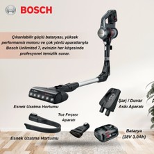 Bosch Unlimited 7 BCS712ATR Şarjlı Dikey Süpürge