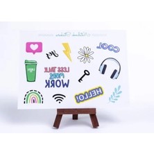 Calperia Renkli Notebook Sticker Seti, A5 Boyutunda 2 Sayfa