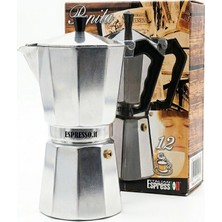 Gat G.a.t. Pepita Italyan Tasarımı Alüminyum Moka Pot - 12 Fincan Kapasiteli Espresso Demleme Makinesi