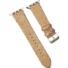 WebMediCode  Watch 38MM Creeper Desenli Kordon (Saat Değildir) - Gold