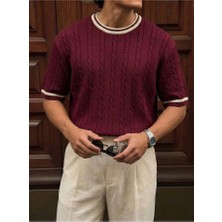 Elku Moda Erkek Oversize Bisiklet Yaka T-Shirt %100 Pamuklu Basic Geniş Kalıp Drop Shoulder Tişört