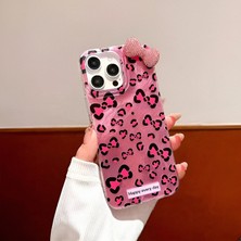 KumOziShop iPhone 16 Pro Uyumlu Yazısız Fiyonk Desenli Fiyonk Aksesuarlı Şeffaf Kılıf