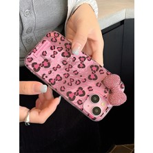 KumOziShop iPhone 14/15 Plus Uyumlu Yazısız Fiyonk Desenli Fiyonk Aksesuarlı Şeffaf Kılıf