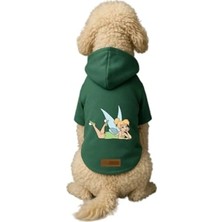 Calperia Baskılı Yeşil Kapüşonlu Köpek ve Kedi Kıyafeti - 4xl