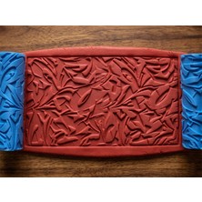 Atölye Dekupaj Model 133 -Grafiti Deboss & Emboss İkili Set - Polimer Kil Seramik Çamuru Doku Oklavası