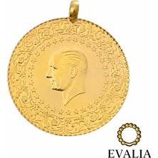 Evalia Çeyrek Altın Kaplama Kolye Ucu