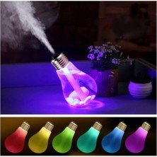Mujgan Ampul Şekilli Buharlı Oda Nemlendirici 400 ml Renkli 7 Led Işıklı Özellikli