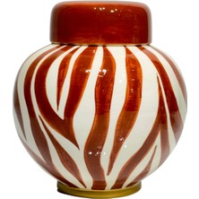 Lara Decor Kiremit Zebra Seramik Küp