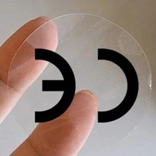 Esranın Dünyası Şeffaf Ce Etiketi - 25MM Çapında, 1000 Adet