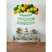 Umamiçe Safari Temalı Parti Süsleri Seti (Flama, Banner, Masa Örtüsü)