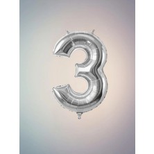 Umamiçe 3 Rakam Balonu – 40 Inç (100 Cm) Parti ve Kutlamalar Için Göz Alıcı Dekor