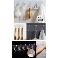 PremiumPort Çiftli Silikon Kapı Duvar Askısı, Güçlü ve Kendinden Yapışkanlı, 29X7CM