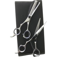 Calperia 6.5 Inç Profesyonel Saç Kesim Makası Seti, Deri Çantalı Ikili Paket