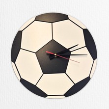 Lodos Tasarım Atölyesi Futbol Topu Figürlü 3D Görünümlü 35 cm Duvar Saati - Sessiz Mekanizma