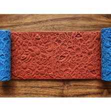 Atölye Dekupaj Model 135 -Şükran Günü Deboss & Emboss İkili Set - Polimer Kil Seramik Çamuru Doku Oklavası