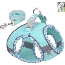 Calperia Nefes Alabilir Reflektif Yürüyüş Yeleği ve Tasma Seti (Yeşil)