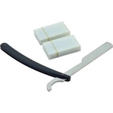 Calperia Sedef Siyah Tıraş Usturası, 10 Adet Tam Jilet ile Birlikte