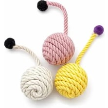 Calperia 3 Adet Kedi Oyuncağı Seti - Ipli Top ve Ponpon Uç