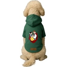 Calperia Baskılı Turuncu Kapüşonlu Köpek ve Kedi Kıyafeti - Xs