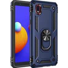 WebMediCode  Galaxy A01 Core Kılıf Sofya Yüzüklü  Kapak - Lacivert