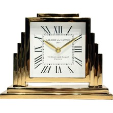 Lara Decor Gold Kaideli Şerit Desen Masa Saati